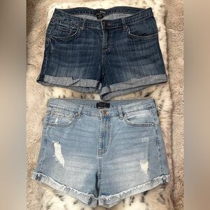 Dark and Light Blue Jean Shorts bundle of 2